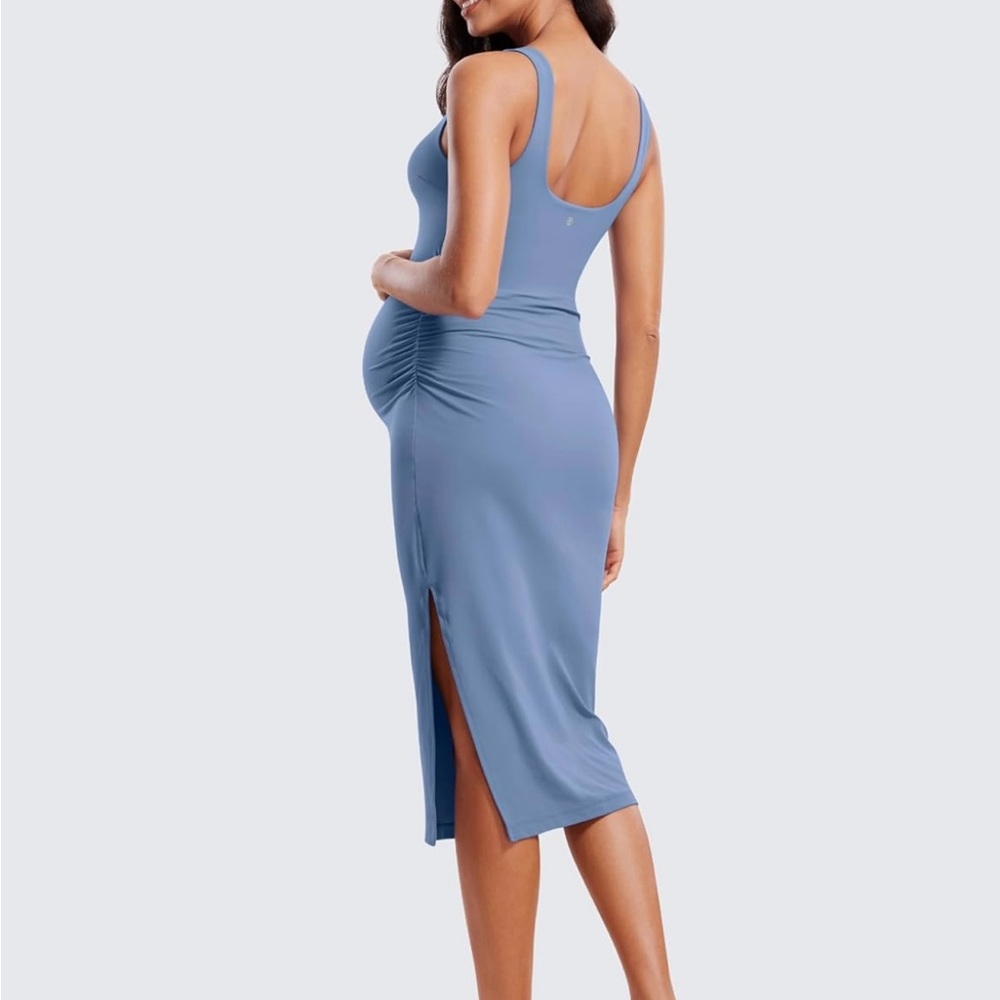 CRZ Yoga Butterluxe Square Neck Maternity Dress